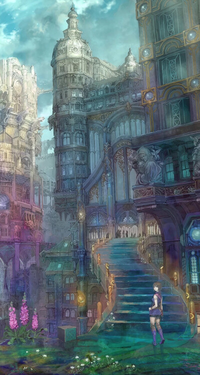 动漫建筑图片,探索虚拟世界的壮丽建筑奇观